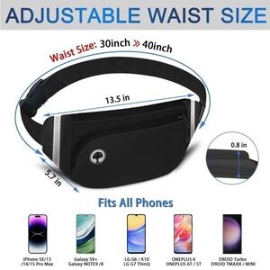 Fanny Pack Running Belt / unisex / BRAND NEW (BLACK)